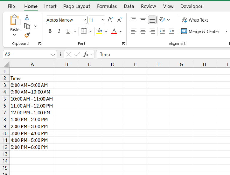 Best Free Weekly Schedule Templates for Excel | MyExcelOnline