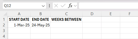 How Many Weeks Between Two Dates