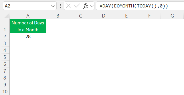 How many days in a Month