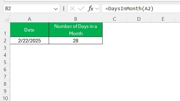 How many days in a Month