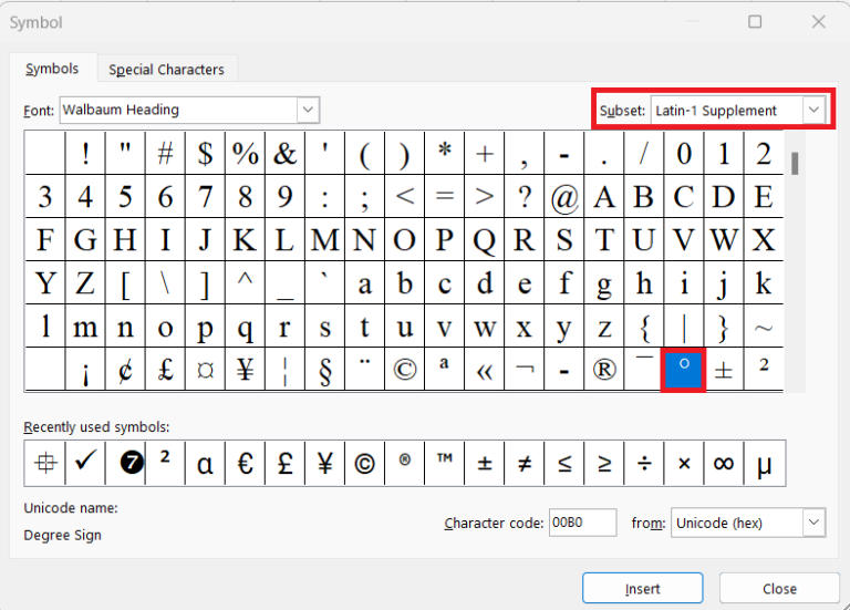 How to Make a Degree Symbol in Excel | MyExcelOnline