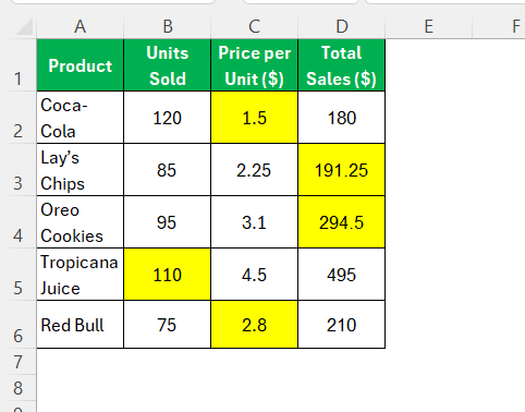 Contains in Excel