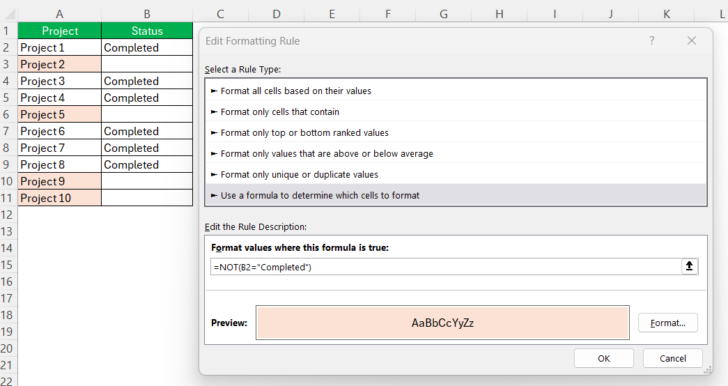 Multiple Conditions in Conditional Formatting