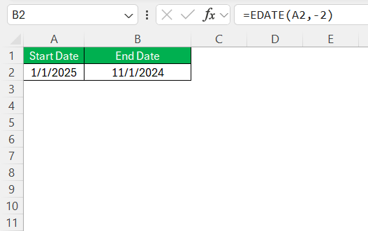 Subtract a Date