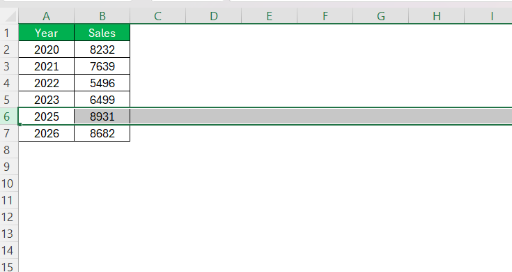 Insert a Row