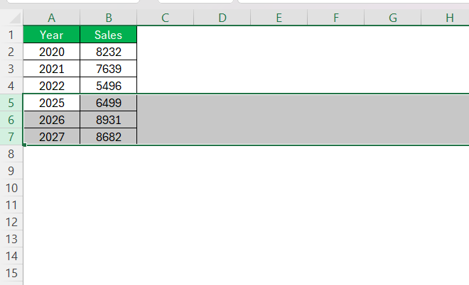 Insert a Row