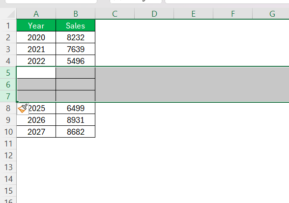 Insert a Row
