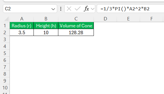 Volume of a Cone