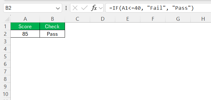 Less Than or Equal to in Excel