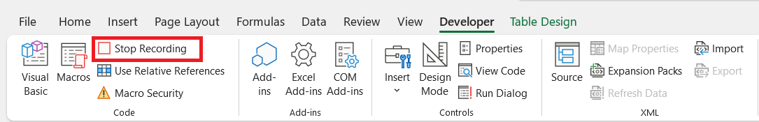Edit Data Table in Excel