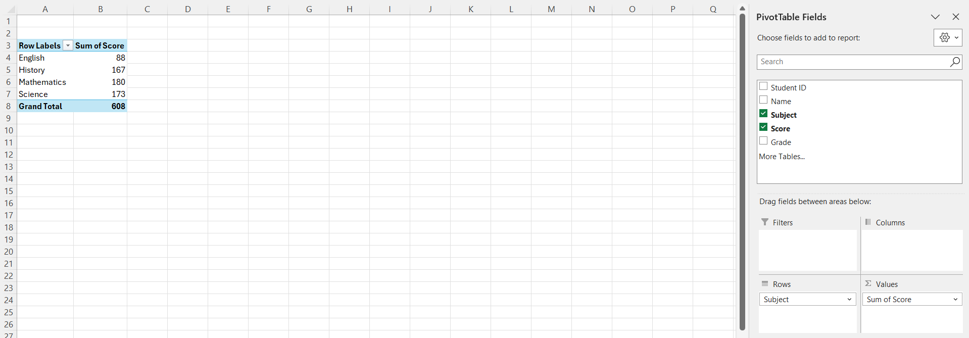 Edit Data Table in Excel