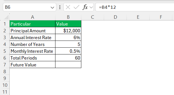 Compounded Monthly Interest Formula