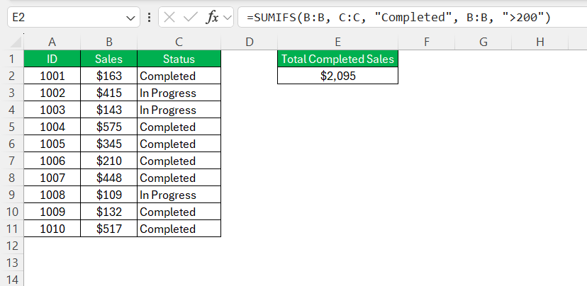 Add Cells in Excel