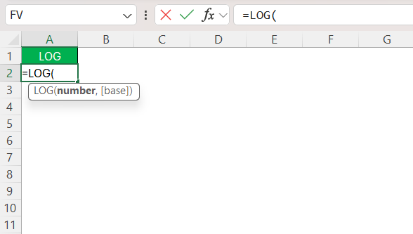 Excel LOG Function
