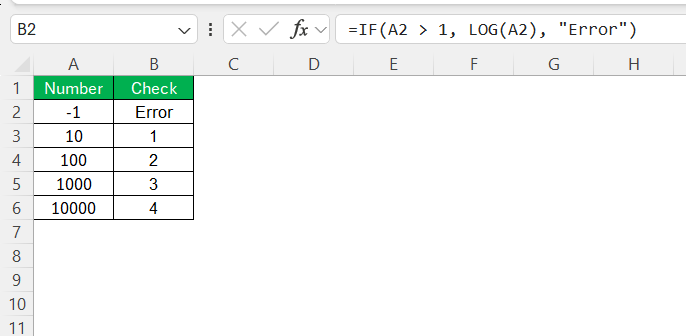 Excel LOG Function