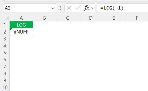 Excel LOG Function