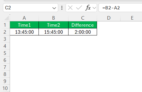 Time Formula