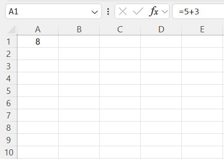 Define Formula in Excel