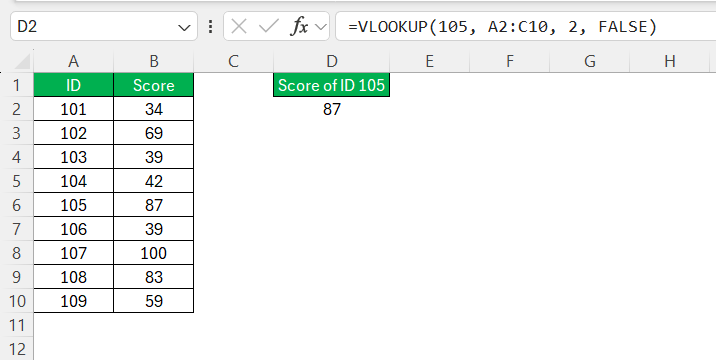 Define Formula in Excel