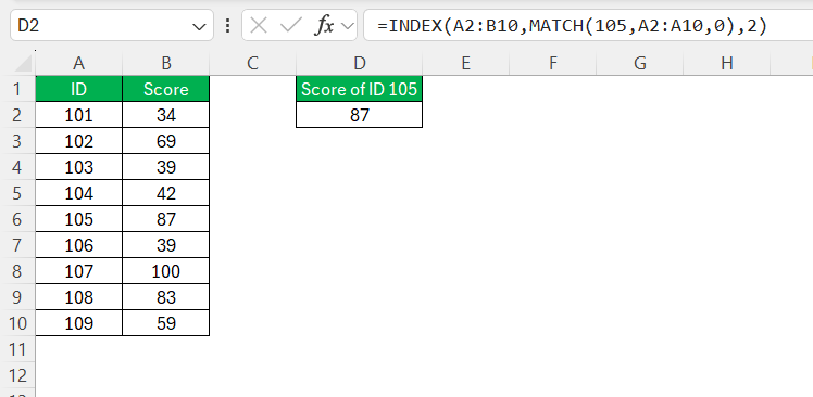 Define Formula in Excel