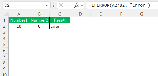 Define Formula in Excel