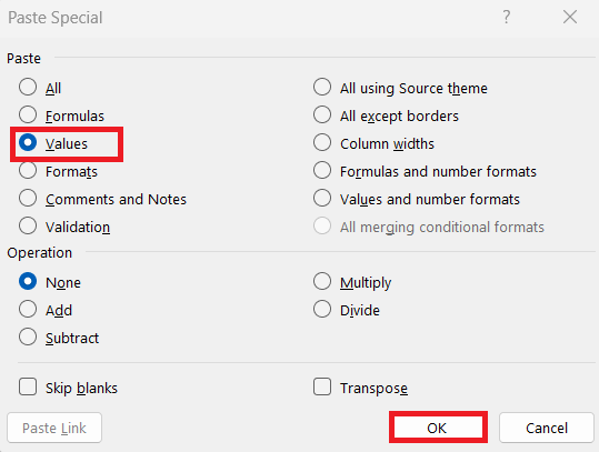 How to Paste in Excel