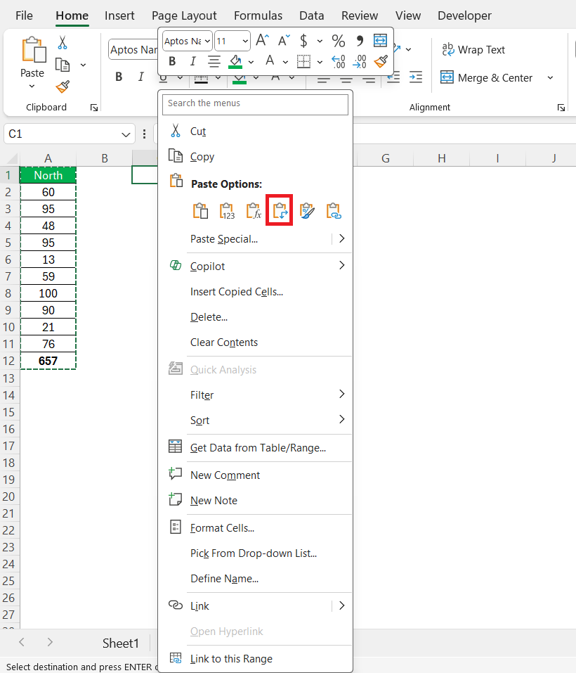 How to Paste in Excel
