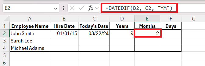 Time in Between Two Dates