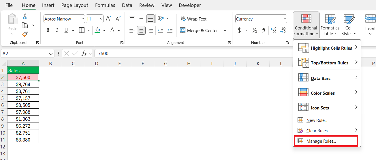 Copy Formatting in Excel