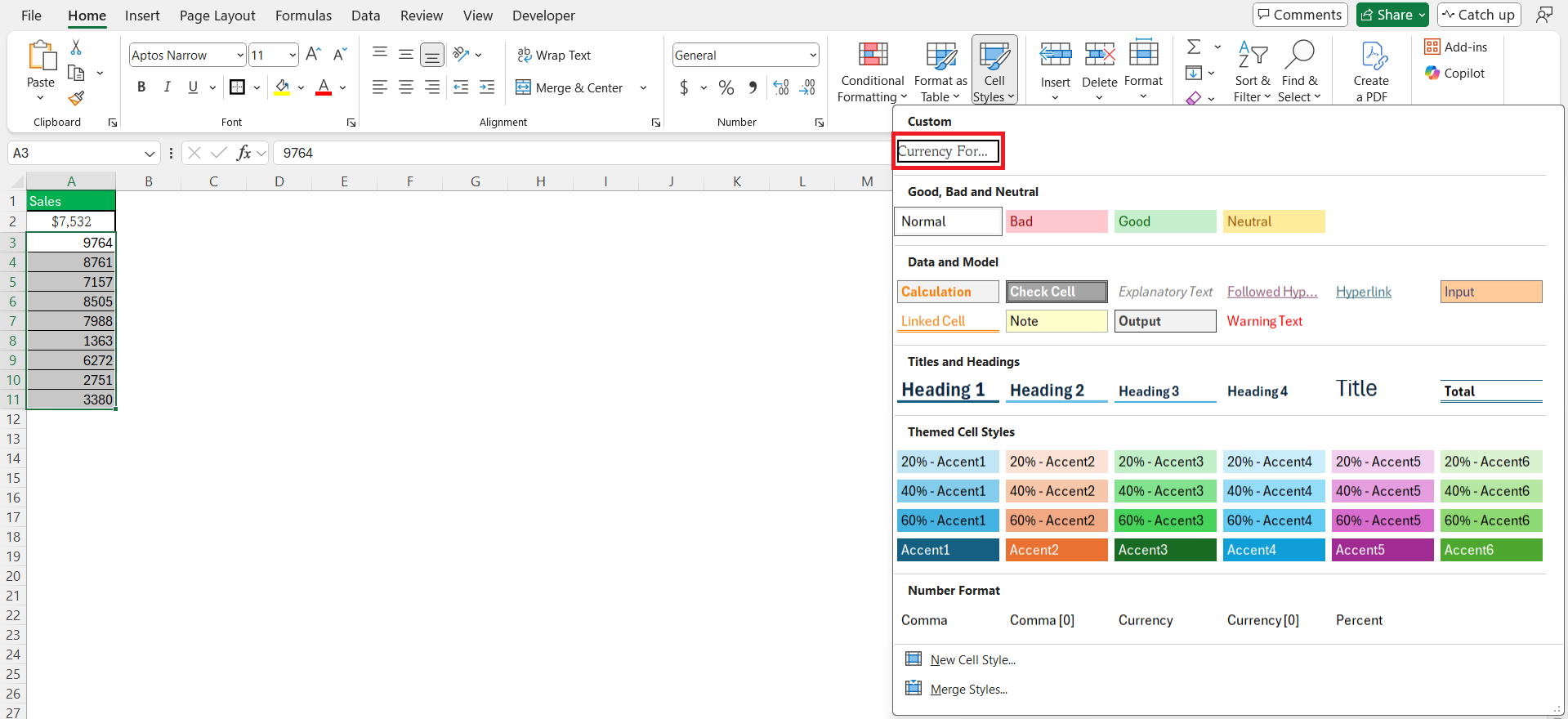 Copy Formatting in Excel