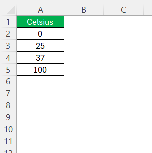 C to F