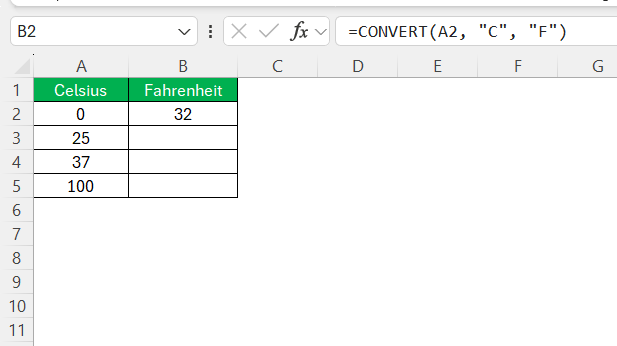 C to F