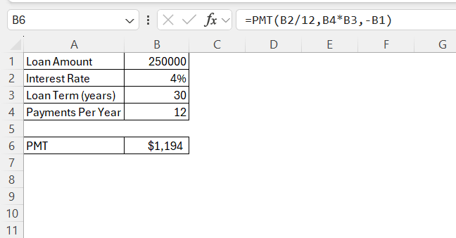 Mortgage Formula
