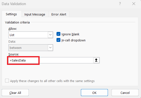 Dynamic Name Range in Excel