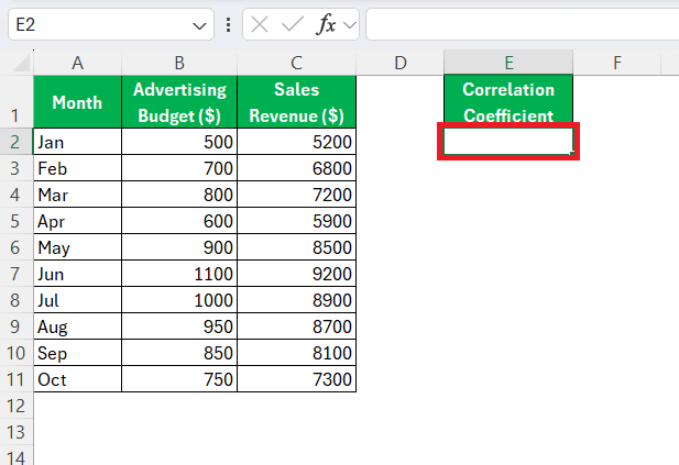 How to Find correlation coefficient in Excel