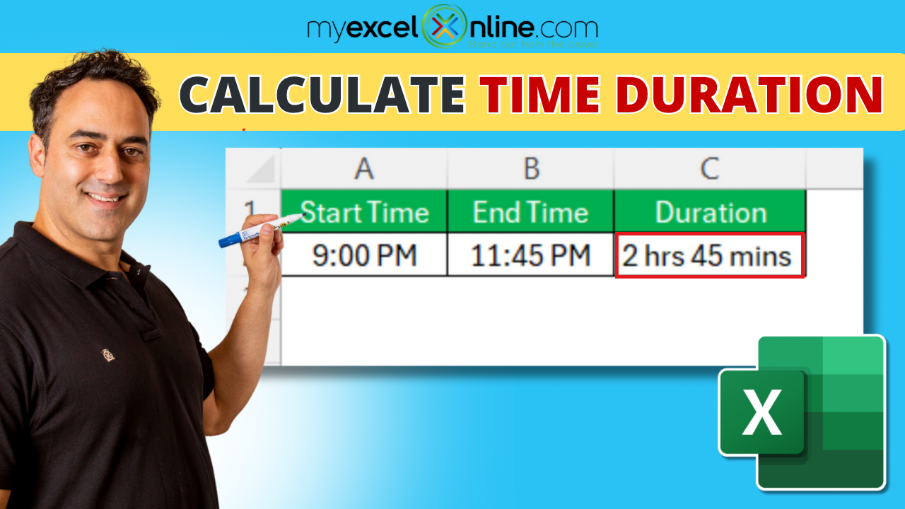 The Ultimate Guide to Excel Time Duration Calculator | MyExcelOnline