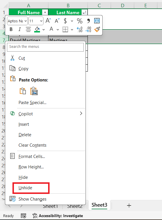 Sort by Last Name in Excel