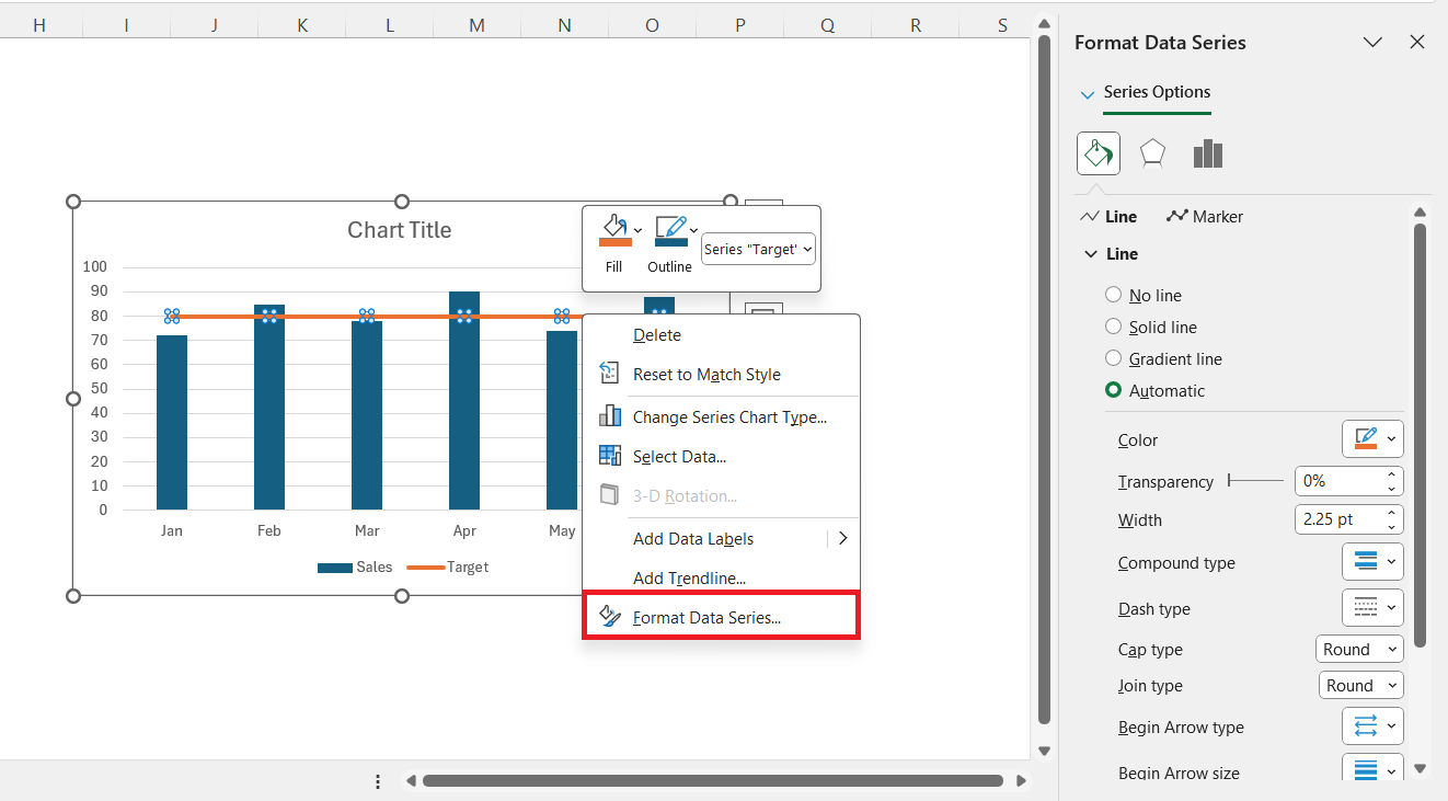 Add Line to Excel Graph