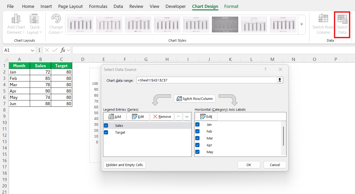 Add Line to Excel Graph