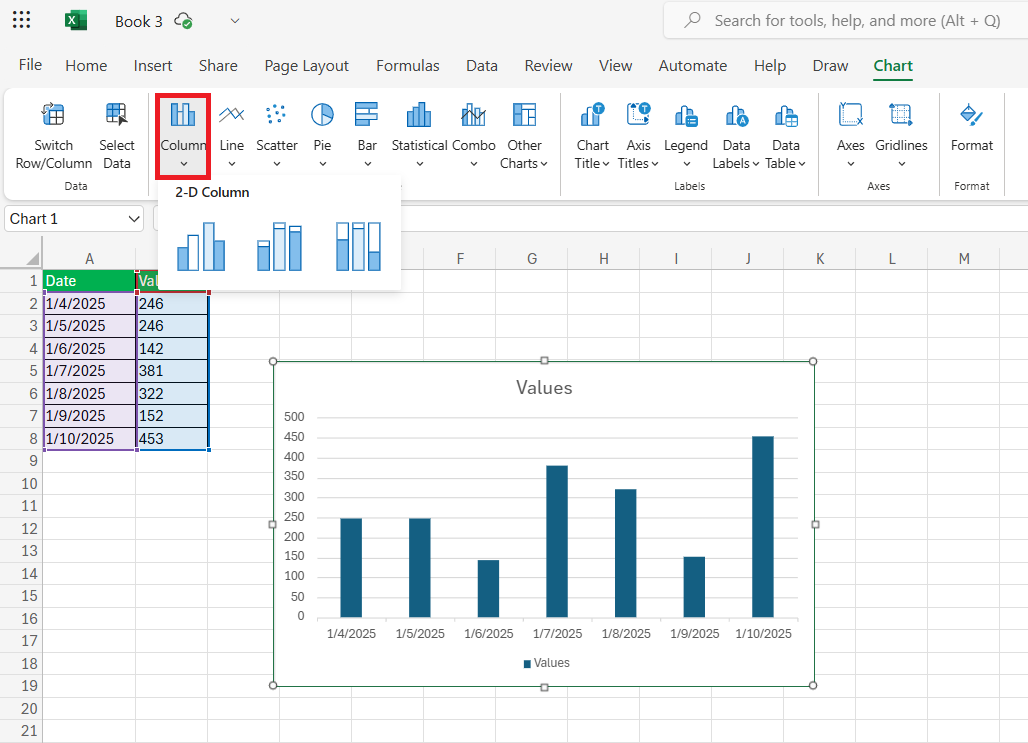 Excel for the Web