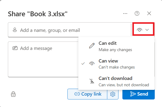 Excel for the Web