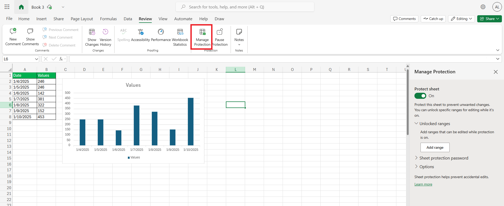 Excel for the Web