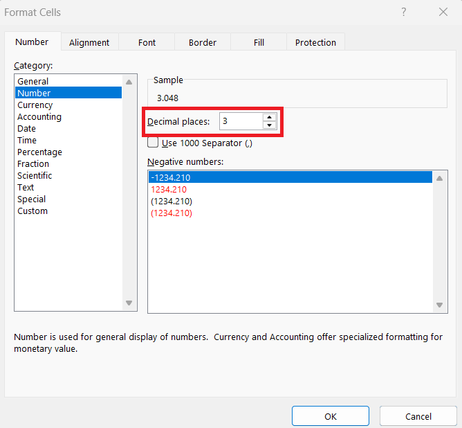 ft to m in Excel