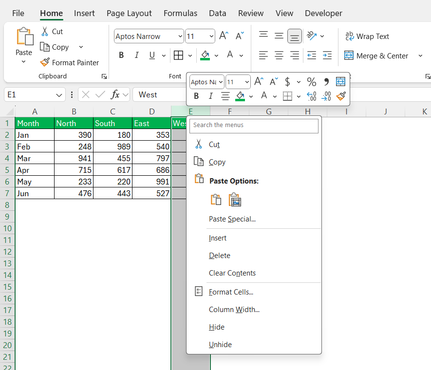 All Delete in Excel