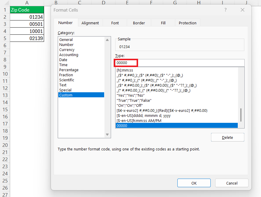 Last 4 Digits of Zip Code in Excel