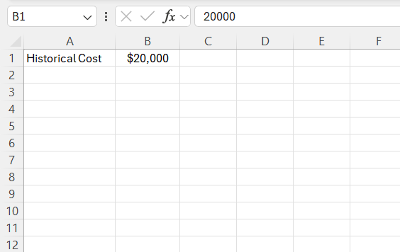Excel Depreciation Formula