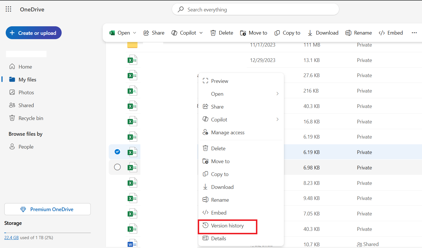 Excel History