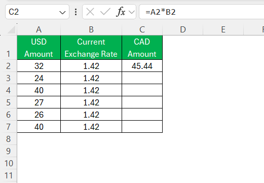 Convert USD to CAD