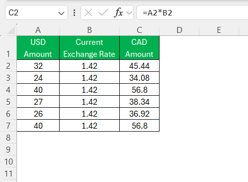 Convert USD to CAD