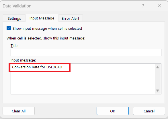 Convert USD to CAD in Excel
